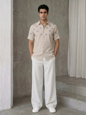 Cotton Blend Solid Relaxed-Fit Trouser - FGP_305White_30