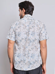 Cotton Printed Half sleeve Shirts. - SF_9022Beige_S