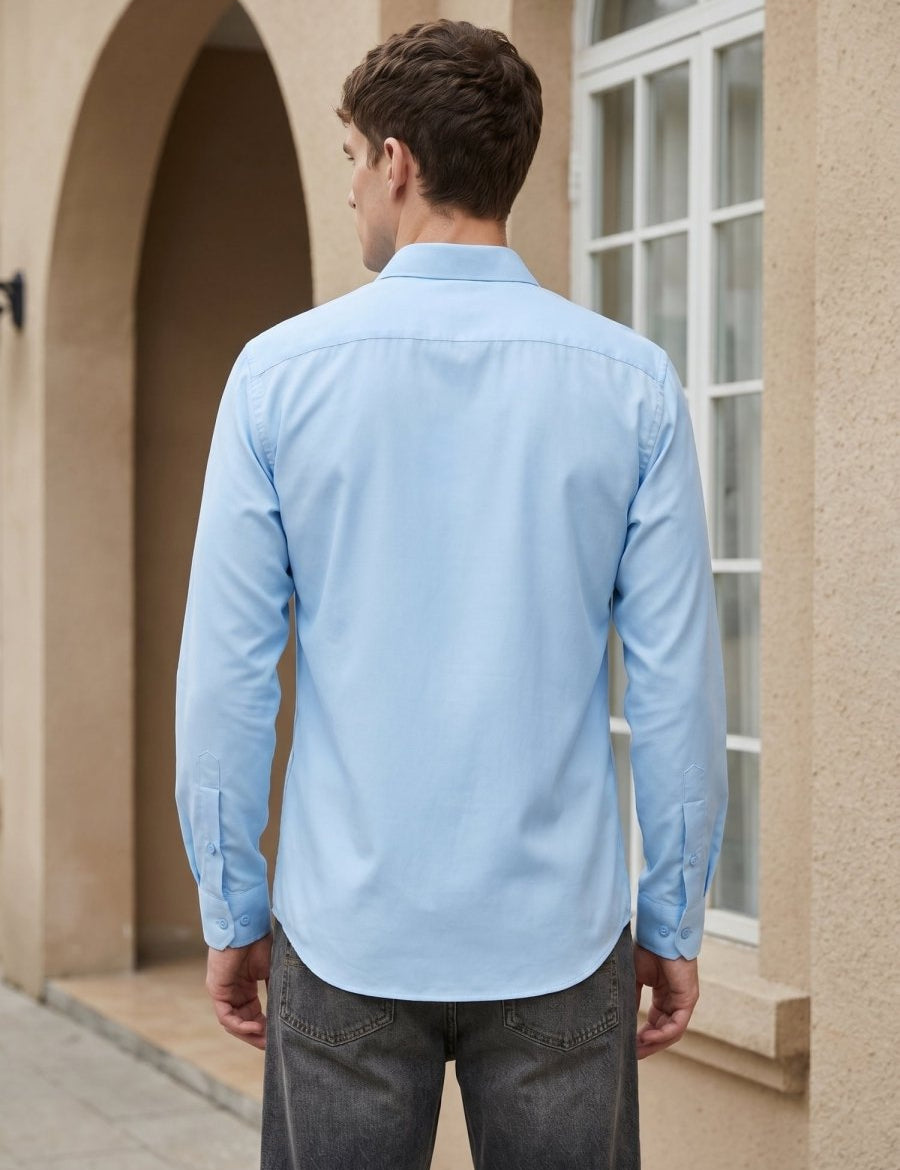 Cotton Solid Casual Shirt for Mens - SF_361Firozi_S