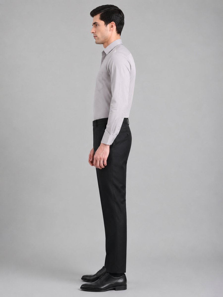 Cotton Solid Formal Shirt for Mens - SF_361Steel-Grey_M