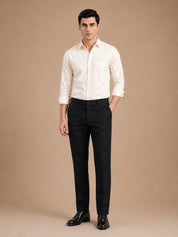 Cotton Solid Formal Shirt for Mens - SF_361Cream_M
