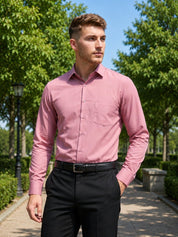 Cotton Solid Formal Shirt for Mens - SF_361Magenta_S