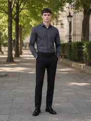 Cotton Solid Formal Shirt for Mens - SF_361Grey_S