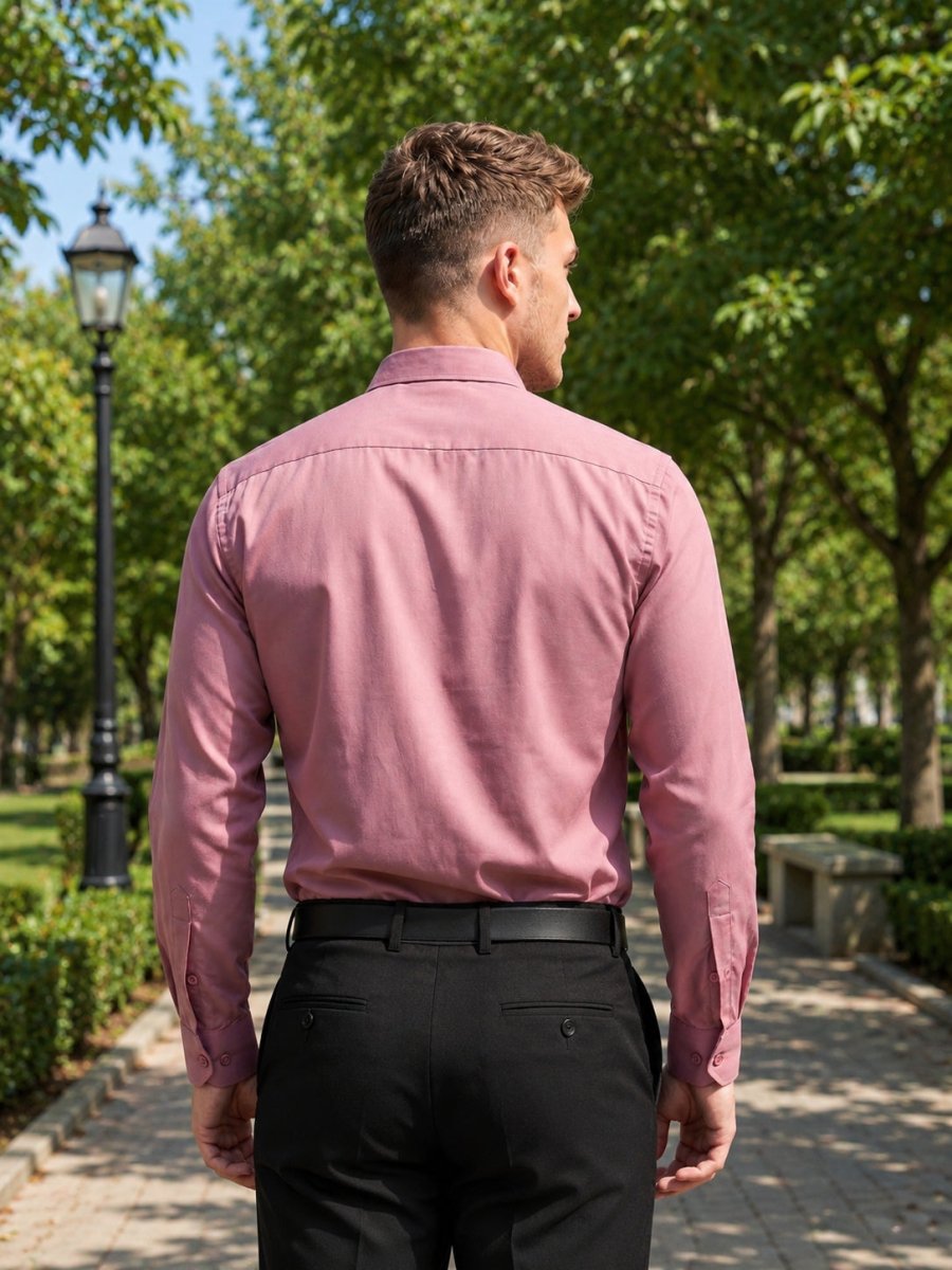 Cotton Solid Formal Shirt for Mens - SF_361Magenta_S