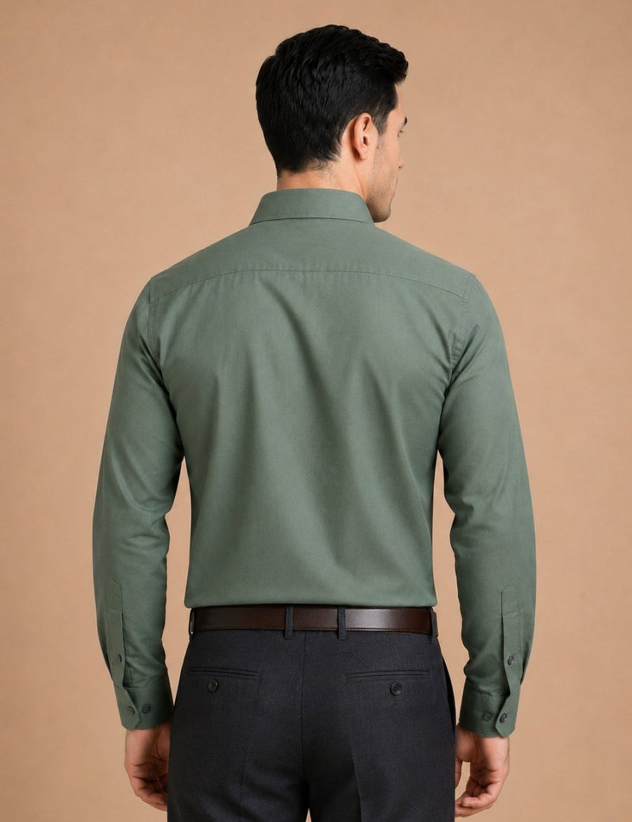 Cotton Solid Formal Shirt for Mens - SF_361Pista_M