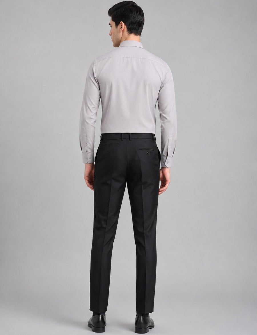 Cotton Solid Formal Shirt for Mens - SF_361Steel-Grey_M