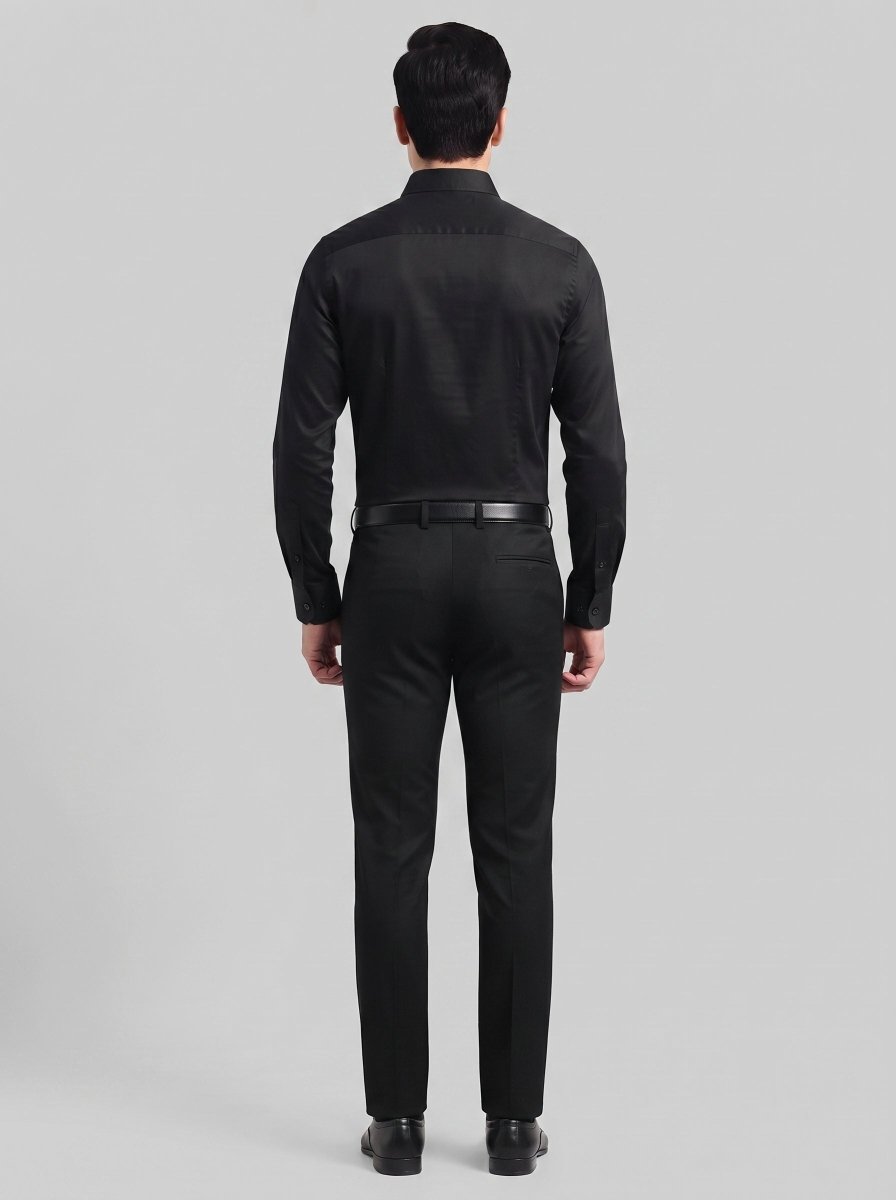 Cotton Solid Formal Shirt for Mens - SF_361Black_M