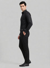 Cotton Solid Formal Shirt for Mens - SF_361Black_M