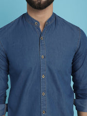 Denim Casual Shirt for Men - SF_922Blue_S