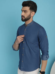 Denim Casual Shirt for Men - SF_922Blue_S