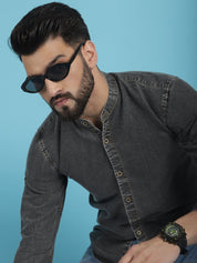 Denim Casual Shirt for Men - SF_922Charcoal_S