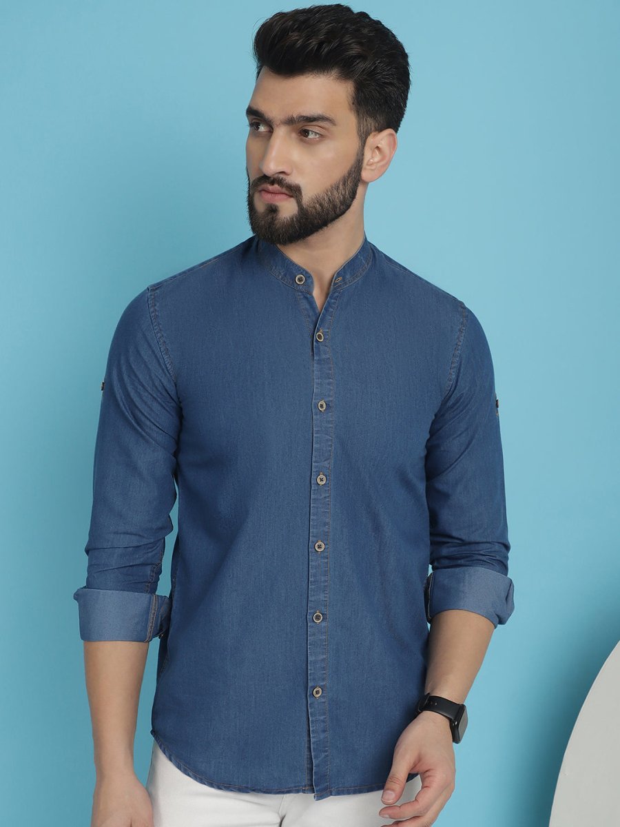 Denim Casual Shirt for Men - SF_922Blue_S