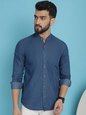 Denim Casual Shirt for Men - SF_922Blue_S