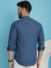 Denim Casual Shirt for Men - SF_922Blue_S
