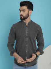 Denim Casual Shirt for Men - SF_922Charcoal_S