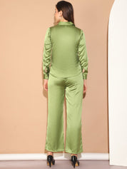 Embroidered Top and Palazzo Co-ords Set for Women - JNCS_3011Green_XS