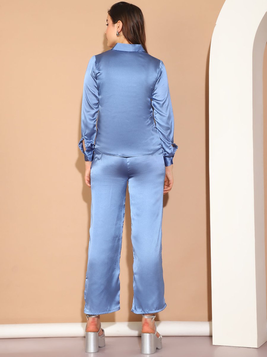 Embroidered Top and Palazzo Co-ords Set for Women - JNCS_3011Blue_XS