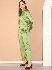 Embroidered Top and Palazzo Co-ords Set for Women - JNCS_3011Green_XS