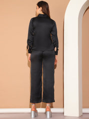 Embroidered Top and Palazzo Co-ords Set for Women - JNCS_3011Black_XS