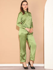 Embroidered Top and Palazzo Co-ords Set for Women - JNCS_3011Green_XS