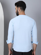 Firozi Self Design Cotton Formal Shirt for Men - SF_963Firozi_S