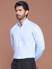 Firozi Solid Cotton Formal Shirt for Men - SF_9042Firozi_S