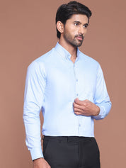 Firozi Solid Cotton Formal Shirt for Men - SF_9042Firozi_S