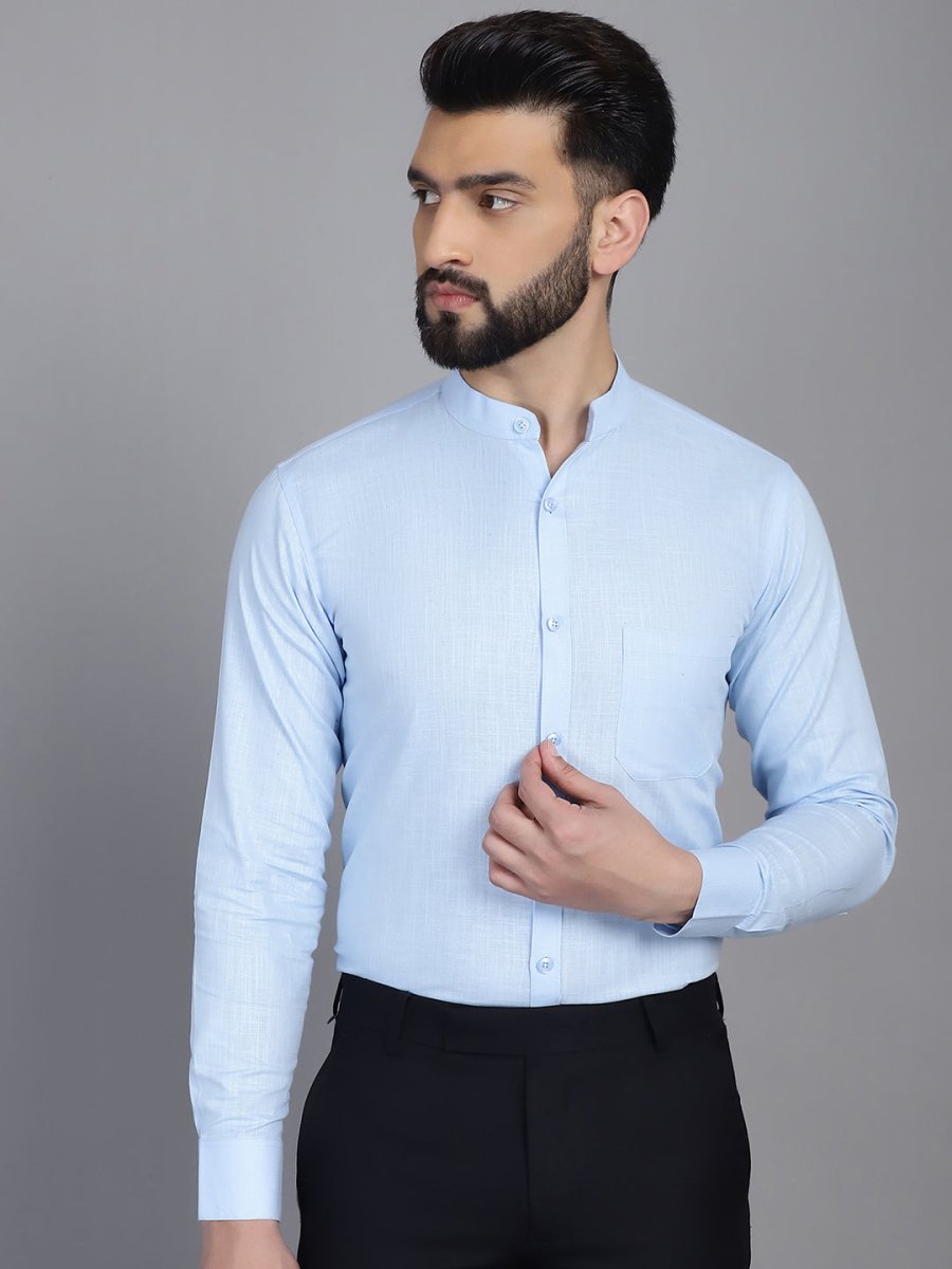 Firozi Solid Cotton Formal Shirt for Men - SF_927Firozi_S