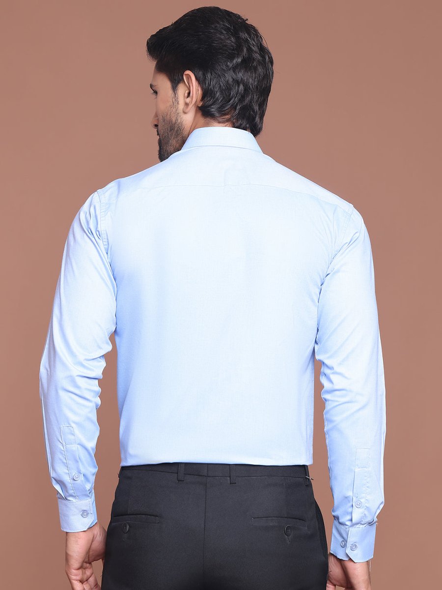 Firozi Solid Cotton Formal Shirt for Men - SF_9042Firozi_S