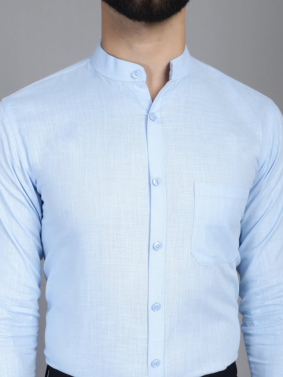 Firozi Solid Cotton Formal Shirt for Men - SF_927Firozi_S