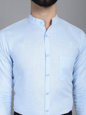 Firozi Solid Cotton Formal Shirt for Men - SF_927Firozi_S