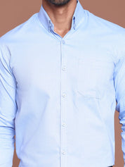 Firozi Solid Cotton Formal Shirt for Men - SF_9042Firozi_S