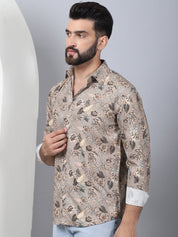 Floral Printed Casual Shirt For Men - SF_957Beige_S