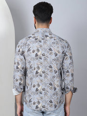Floral Printed Casual Shirt For Men - SF_957Grey_S