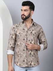 Floral Printed Casual Shirt For Men - SF_957Beige_S