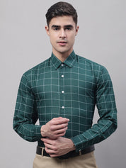 Green Checked Cotton Shirt for Men - SF_742Green_S
