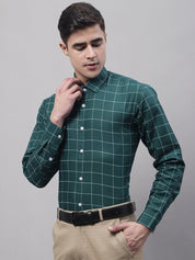 Green Checked Cotton Shirt for Men - SF_742Green_S