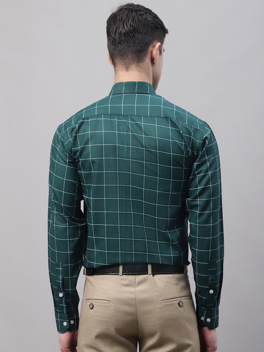 Green Checked Cotton Shirt for Men - SF_742Green_S