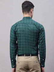 Green Checked Cotton Shirt for Men - SF_742Green_S