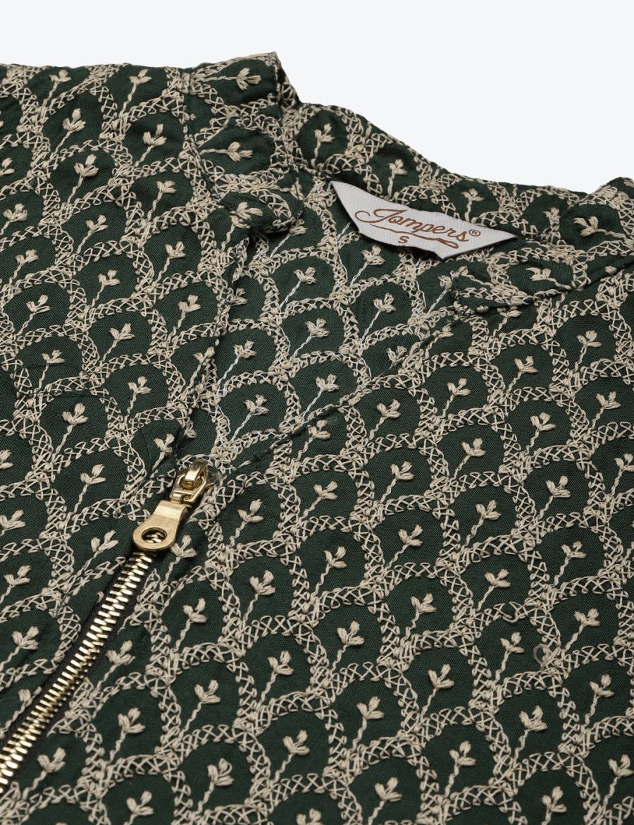 Green Embroidered Women Kurta with Sharara - JOKPS_1448_Green_S