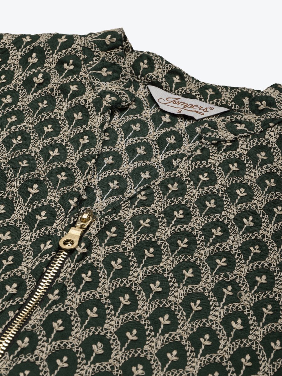 Green Embroidered Women Kurta with Sharara - JOKPS_1448_Green_S