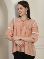 Green Peplum Women's Top - JNT_2023Peach_XS