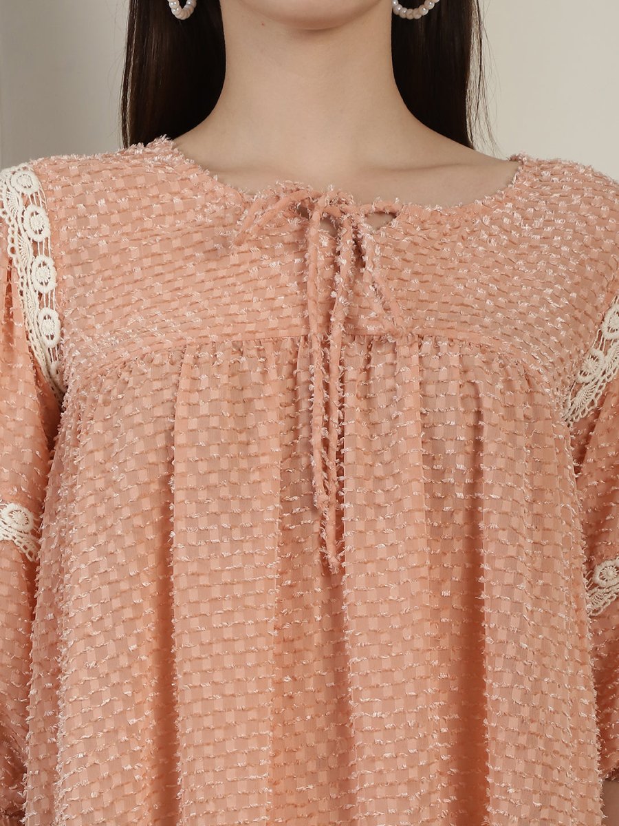 Green Peplum Women's Top - JNT_2023Peach_XS