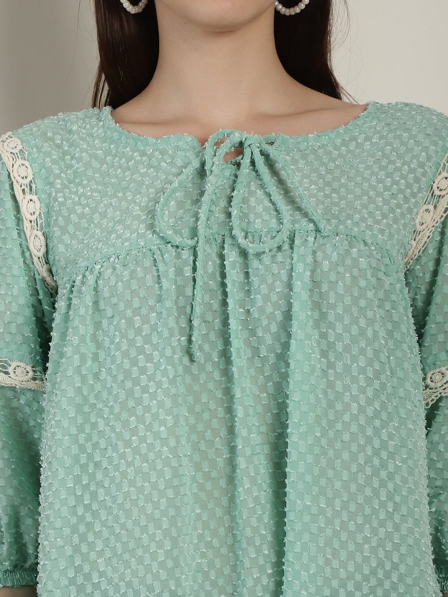 Green Peplum Women's Top - JNT_2023Green_XS