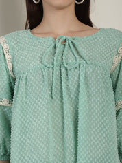Green Peplum Women's Top - JNT_2023Green_XS