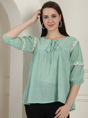 Green Peplum Women's Top - JNT_2023Green_XS