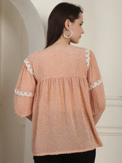 Green Peplum Women's Top - JNT_2023Peach_XS