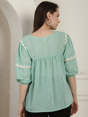 Green Peplum Women's Top - JNT_2023Green_XS