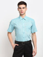 Green Solid Half Sleeve Shirt for Men - SF_783Green_S