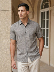 Grey Cotton Casual Shirt For Men - SF_783Grey_S